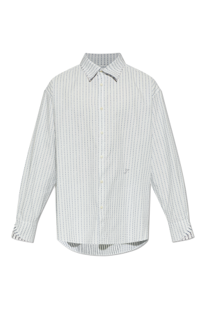 White Shirt with striped pattern Ami Alexandre Mattiussi - Vitkac AS